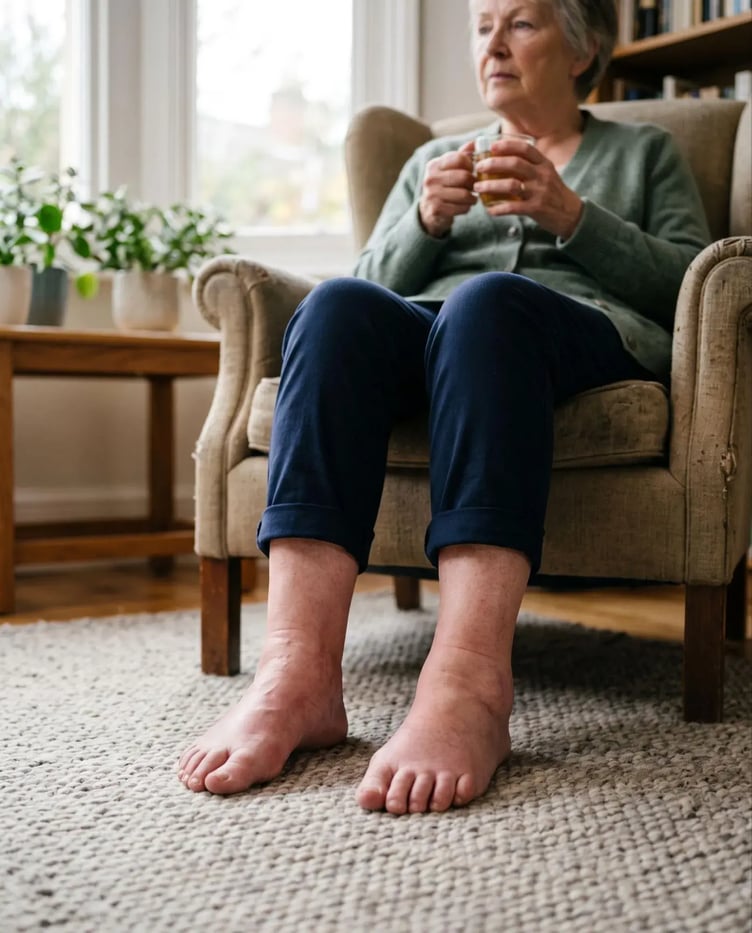 woman needing shoes for swollen feet
