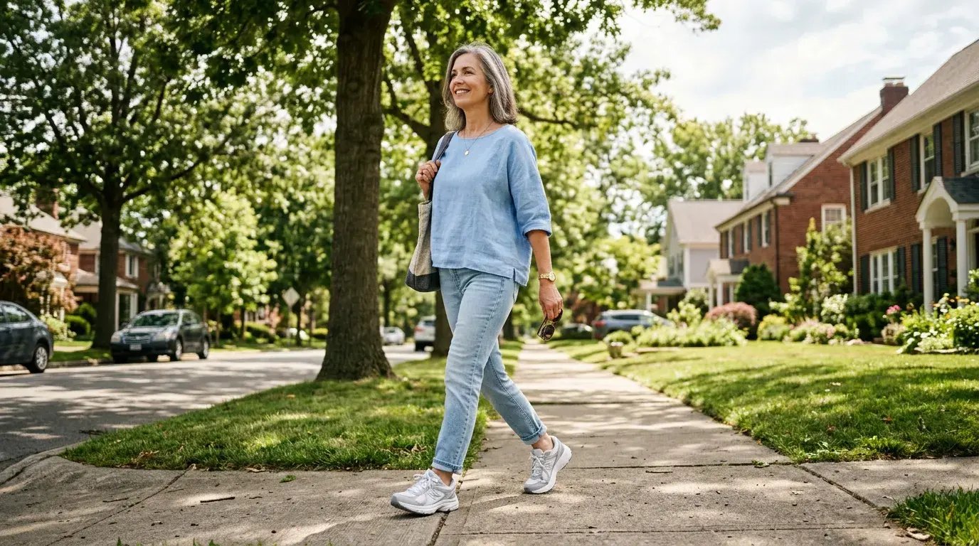 woman wearing best shoes for heel bursitis